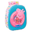 Mochila Infantil Peppa Pig Azul Blanco Rosa 27 x 33 x 10 cm 3D