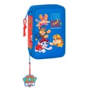 Double Pencil Case The Paw Patrol Cool Blue Red 12.5 x 19.5 x 4 cm 29 Pieces