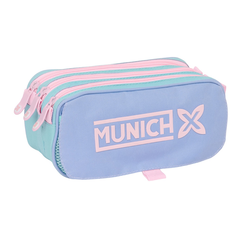 Triple Carry-all Munich Mellow Blue Pink Sky blue 21,5 x 10 x 8 cm
