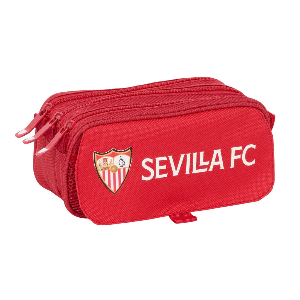 Portatodo Triple Sevilla Fútbol Club Rojo 21,5 x 10 x 8 cm
