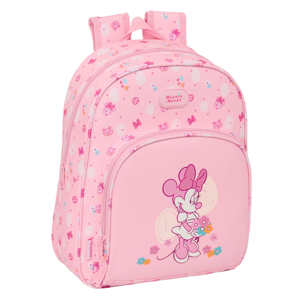 Mochila Infantil Minnie Mouse Baby Rosa 28 x 34 x 10 cm