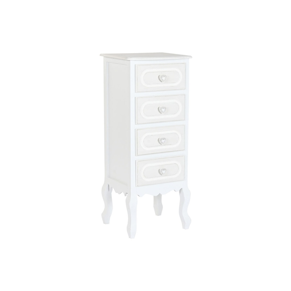 Cajonera Home ESPRIT Blanco Romántico 40 x 36 x 100 cm