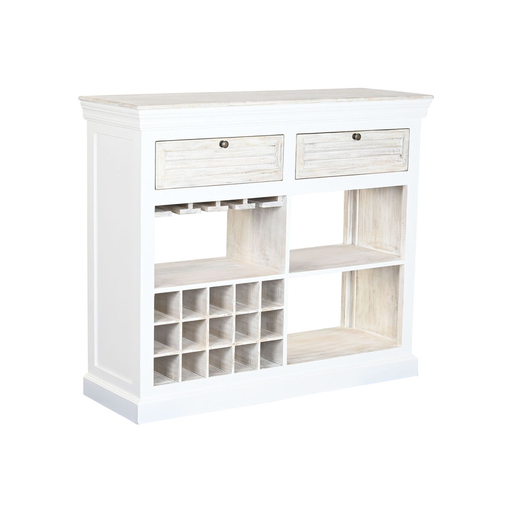 Bottle rack Home ESPRIT White 120 x 40 x 98 cm