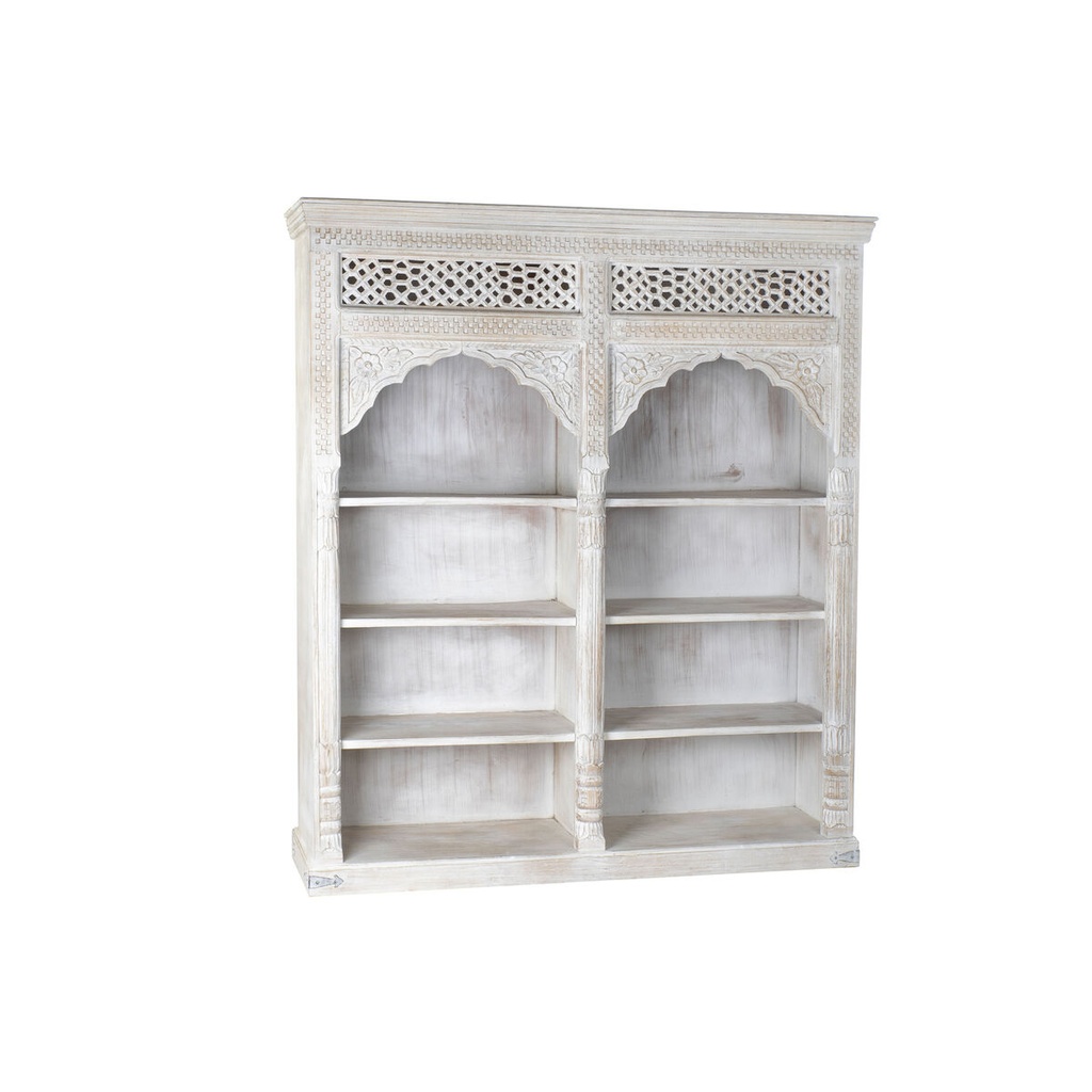 Estantería Home ESPRIT Blanco Madera de mango Madera MDF 180 x 40 x 200 cm