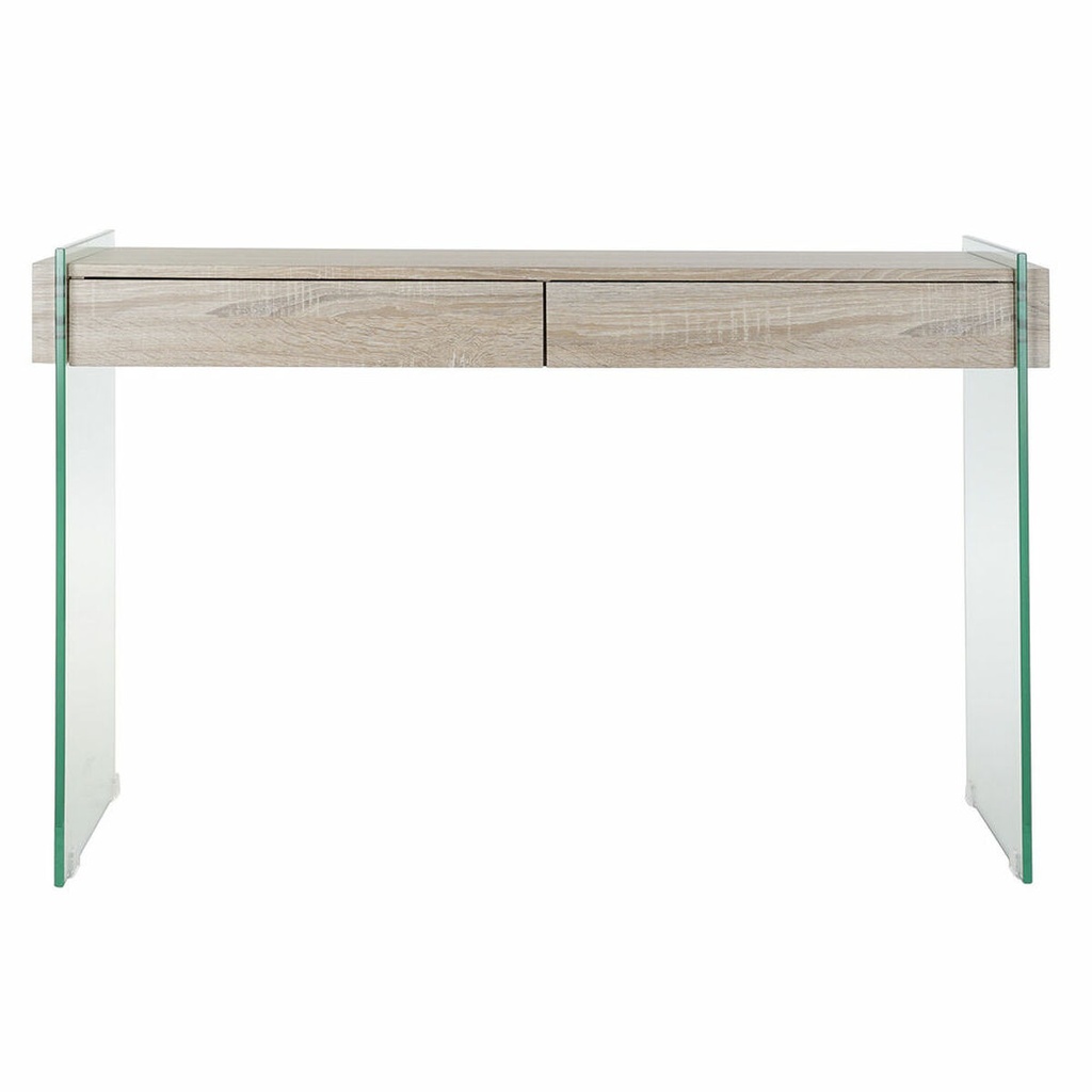 Mesa auxiliar DKD Home Decor Transparente Natural Madera Cristal Madera MDF 120 x 40 x 76 cm