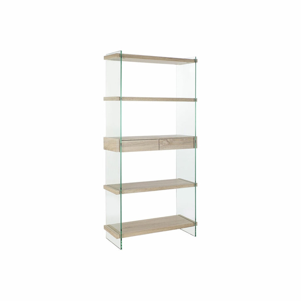 Estantería DKD Home Decor 90 x 35 x 180 cm Cristal Natural Madera Transparente Madera MDF