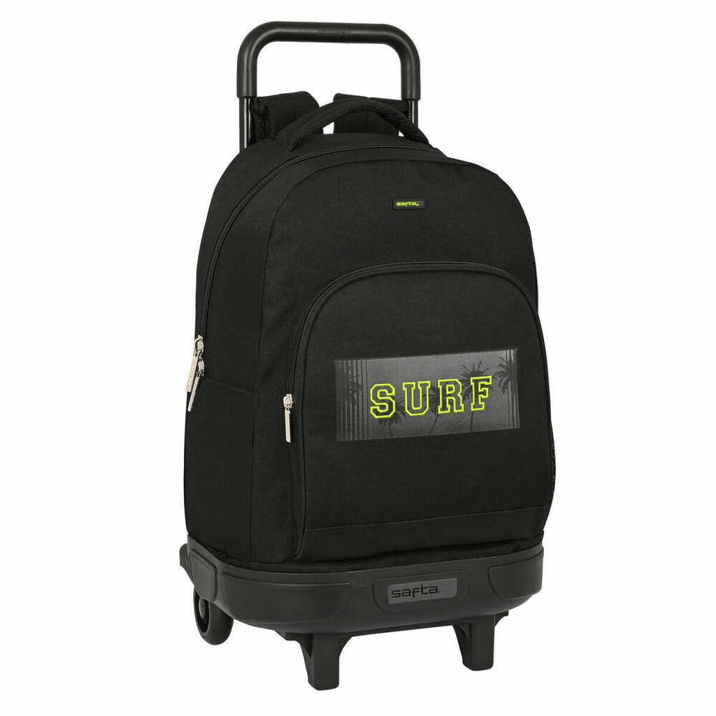 Mochila Escolar con Ruedas Safta Surf Negro (33 x 45 x 22 cm)