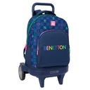 Mochila Escolar Benetton Damero Azul marino 33 x 45 x 22 cm