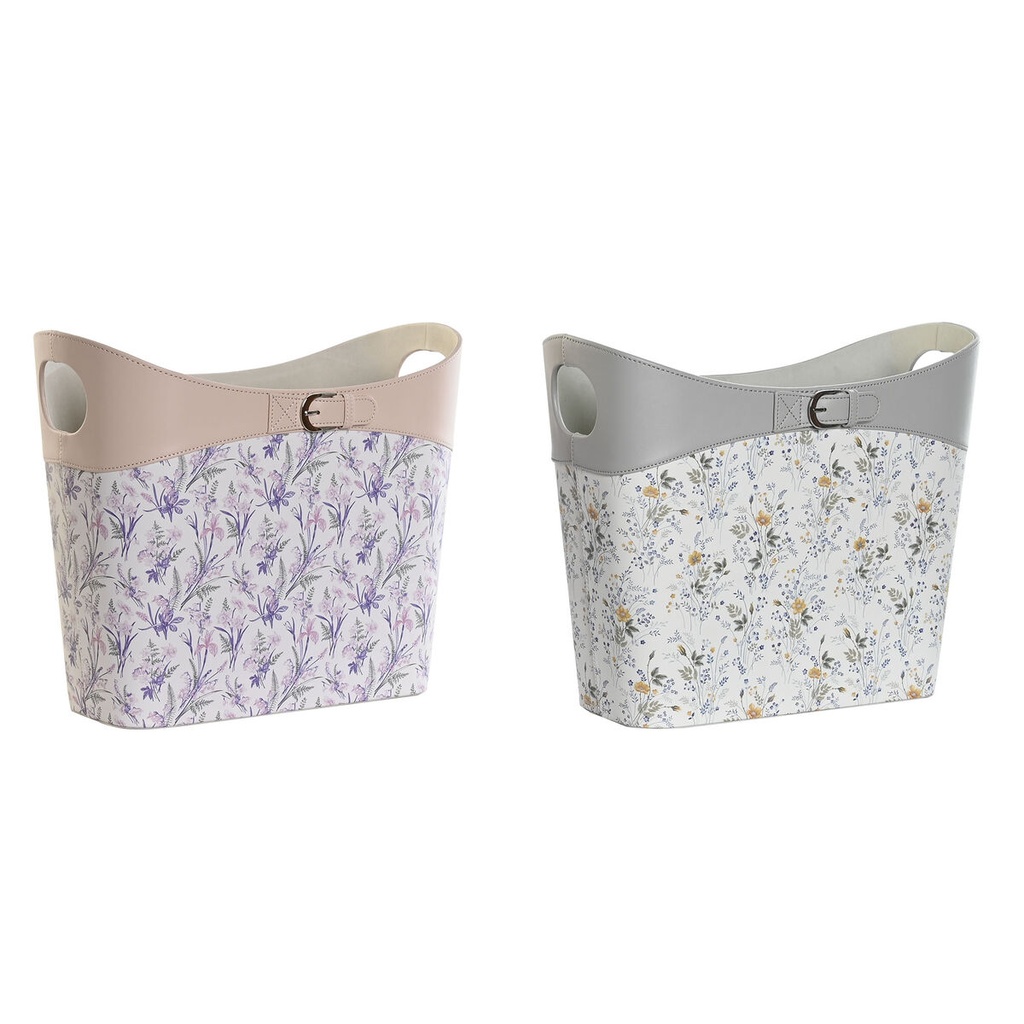 Magazine rack DKD Home Decor White Grey Lilac Light Pink Polyurethane 39 x 21 x 34 cm (2 Units)