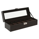 Jewelry box Home ESPRIT Beige Dark brown Polyurethane Crystal MDF Wood 30 x 10 x 8 cm