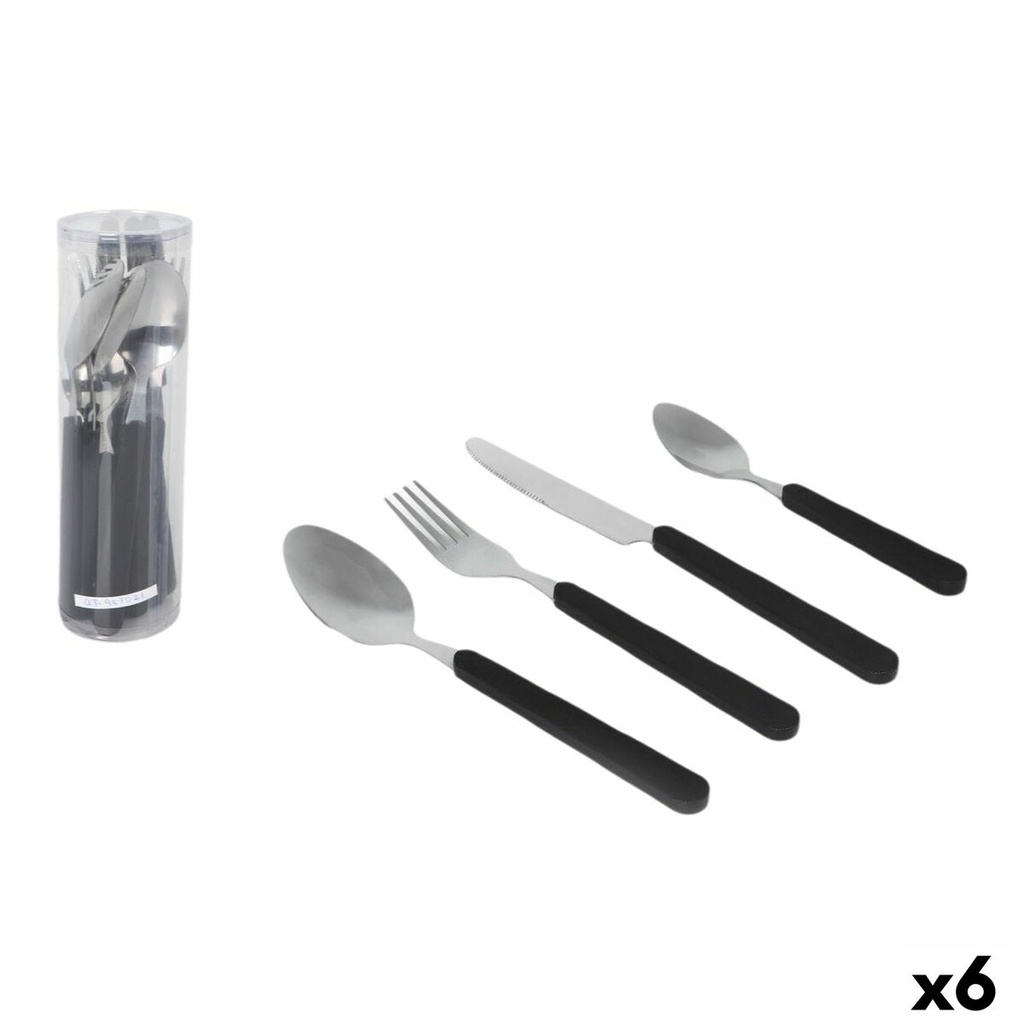 Cubertería Quttin Plástico 16 Piezas (6 Unidades)