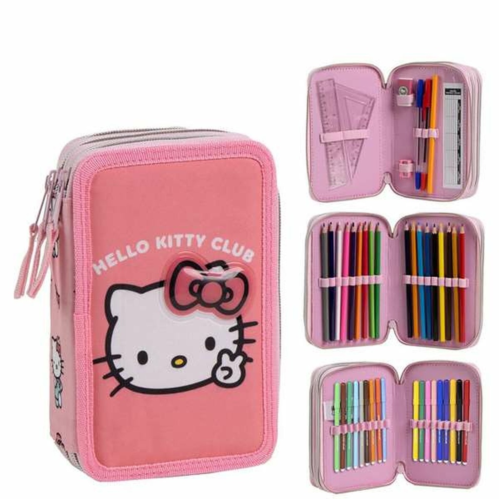 Plumier Hello Kitty Rosa 12,5 x 6,5 x 19,5 cm