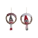 Advent wreathe DKD Home Decor Multicolour Wood 30 x 7 x 46 cm (2 Units)