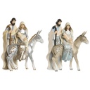 Christmas nativity set DKD Home Decor Blue White Brown Silver Resin 23,5 x 16 x 32 cm (2 Units)