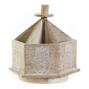 Portamandos DKD Home Decor Marrón Madera de mango Indio Decapé 20 x 20 x 20 cm
