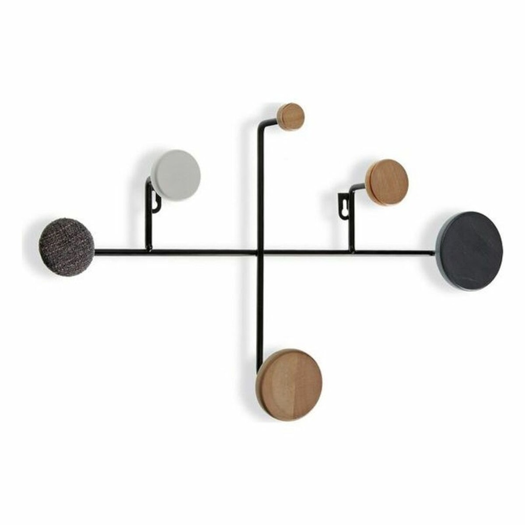 Coat rack Versa Metal Wood Resin MDF Wood (30 x 8 x 52 cm)