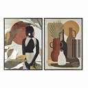 Cuadro DKD Home Decor Poliestireno Lienzo 52,5 x 2,7 x 72,5 cm (2 Piezas)