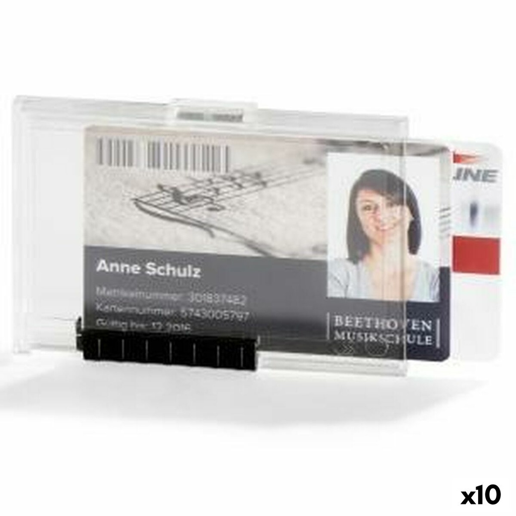ID card holder Durable Duo Transparent Plastic 5,4 x 8,7 cm (10 Units)