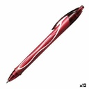 Bolígrafo de gel Bic Gel-ocity Quick Dry Rojo 0,3 mm (12 Unidades)