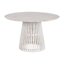 Mesa de Comedor Home ESPRIT Blanco madera de mindi 120 x 120 x 75 cm