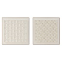 Cuadro Home ESPRIT Beige Geométrico Moderno 60 x 7 x 60 cm (2 Unidades)