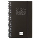 Agenda Finocam OPAQUE Negro Mini 7,9 x 12,7 cm 2025