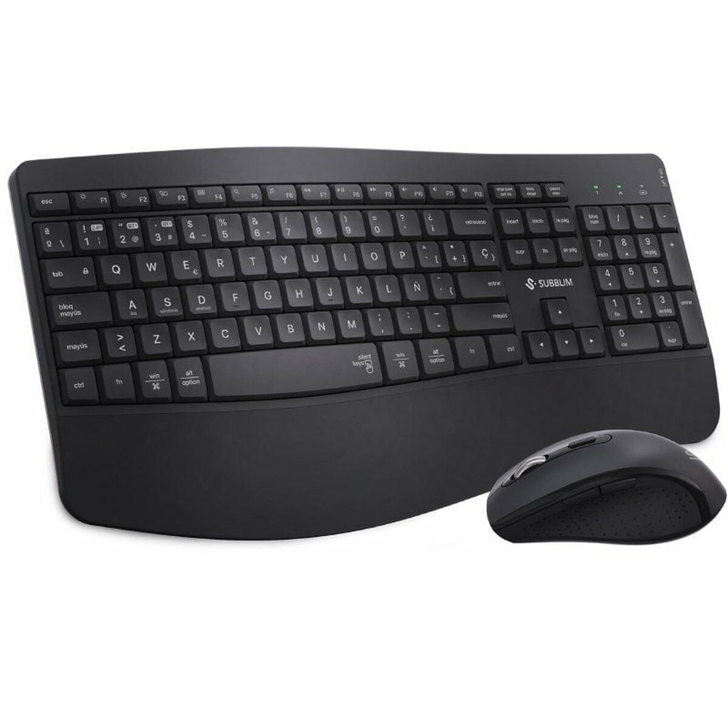 Teclado y Ratón Subblim SUBKBC-DCOPW2 Negro