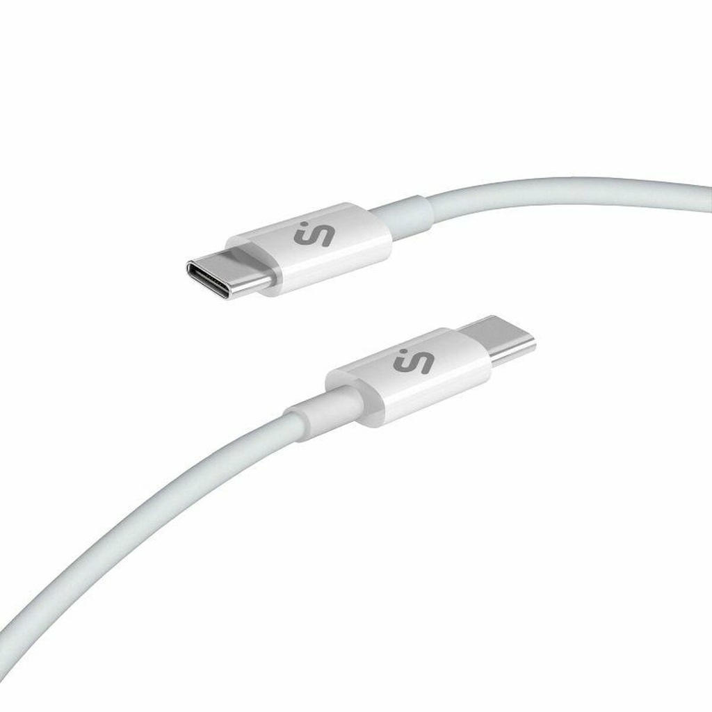 Cable USB-C a USB-C Subblim SUBCAB-C10010 1 m Blanco Negro
