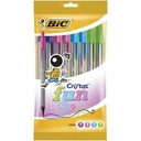 Set of Biros Bic Cristal Fun 921342 Multicolour 10 Pieces (10 Units)