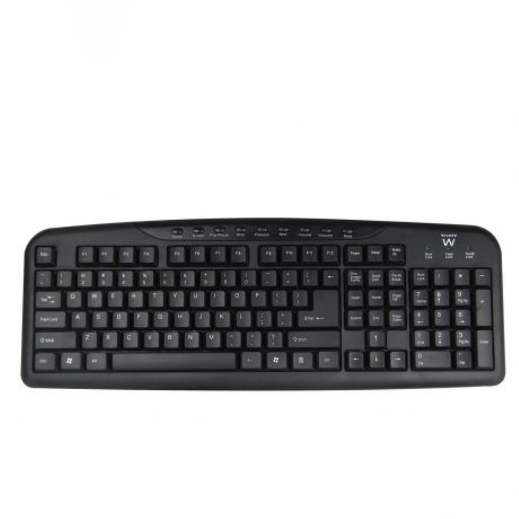 Keyboard Ewent EW3195 Black Spanish Qwerty QWERTZ
