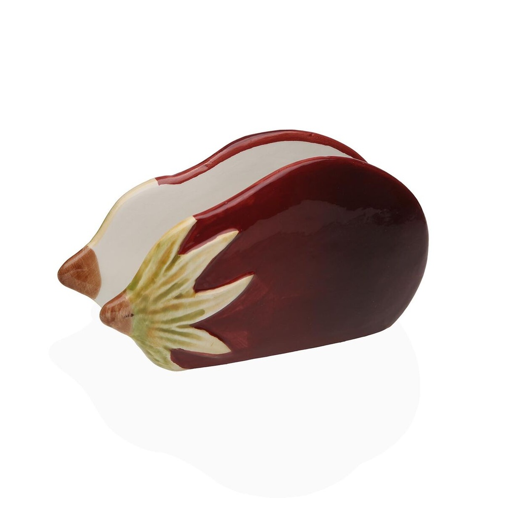 Napkin holder Versa Ceramic 8,5 X 15,8 X 5,9 CM Aubergine