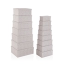 Juego de Cajas Decorativas Versa Serpentine Cartón (15 Piezas)