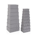 Set of decorative boxes Versa Grey Cardboard (15 Pieces)