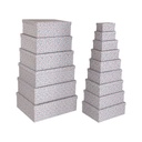 Set of decorative boxes Versa Pink Cardboard Flowers (15 Pieces)