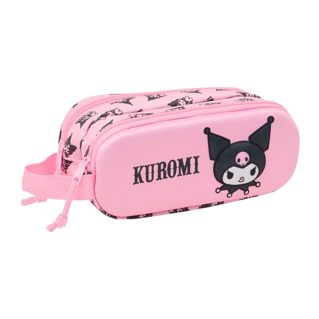 Portatodo Doble Kuromi Rosa 21 x 8 x 6 cm
