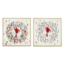 Lienzo Home ESPRIT Resina Poliestireno Lienzo 80 x 3,5 x 80 cm