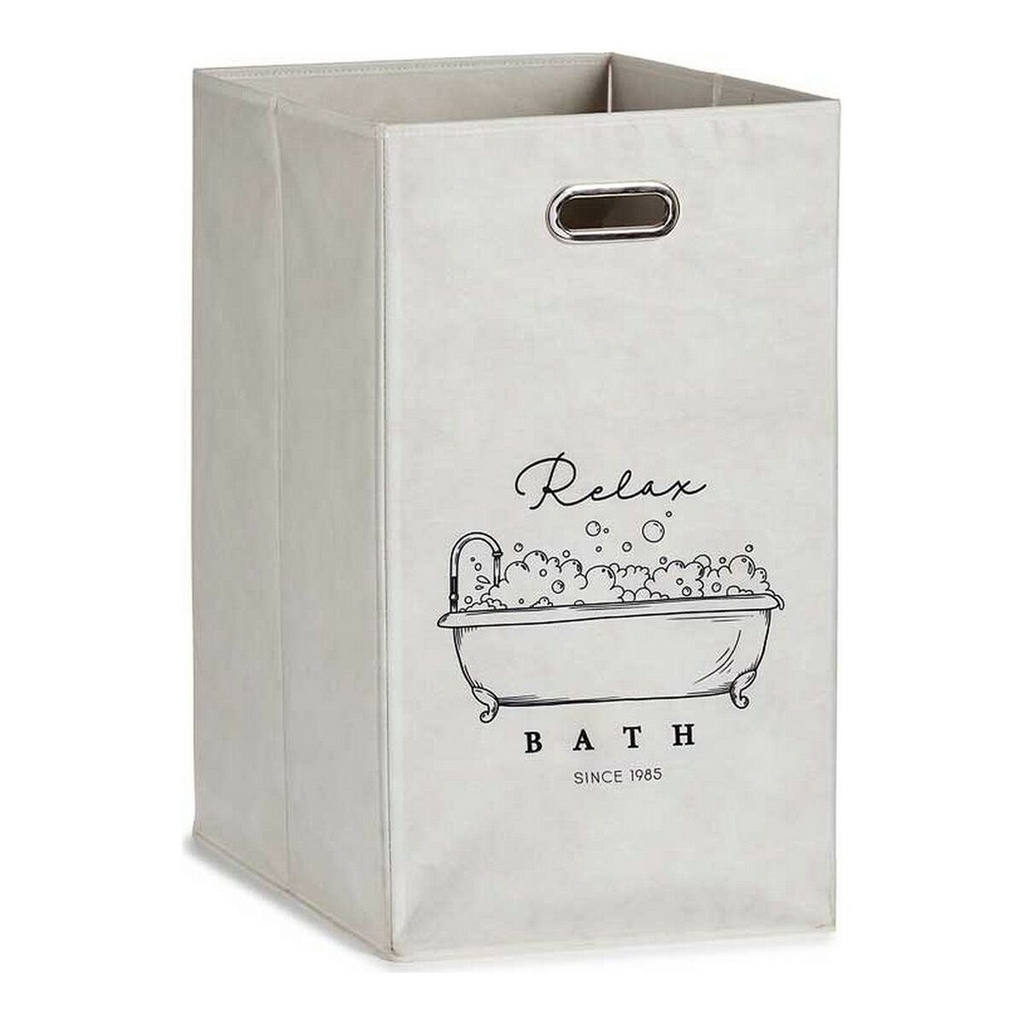 Multi-purpose basket Berilo Relax Bath White Cardboard 60 L 35 x 57 x 35 cm Foldable