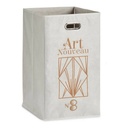Multi-purpose basket Berilo Art Nouveau White Golden Cardboard 60 L 35 x 57 x 35 cm Foldable