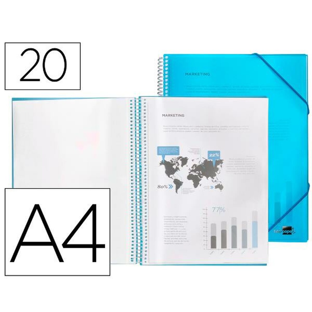 Carpeta Liderpapel EC05 Azul A4