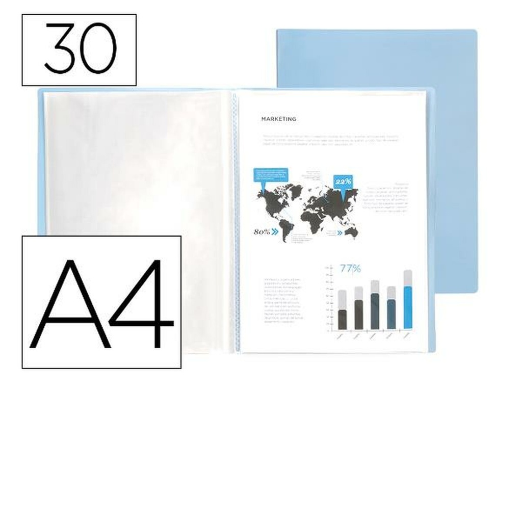 Carpeta Liderpapel EC76 Azul A4