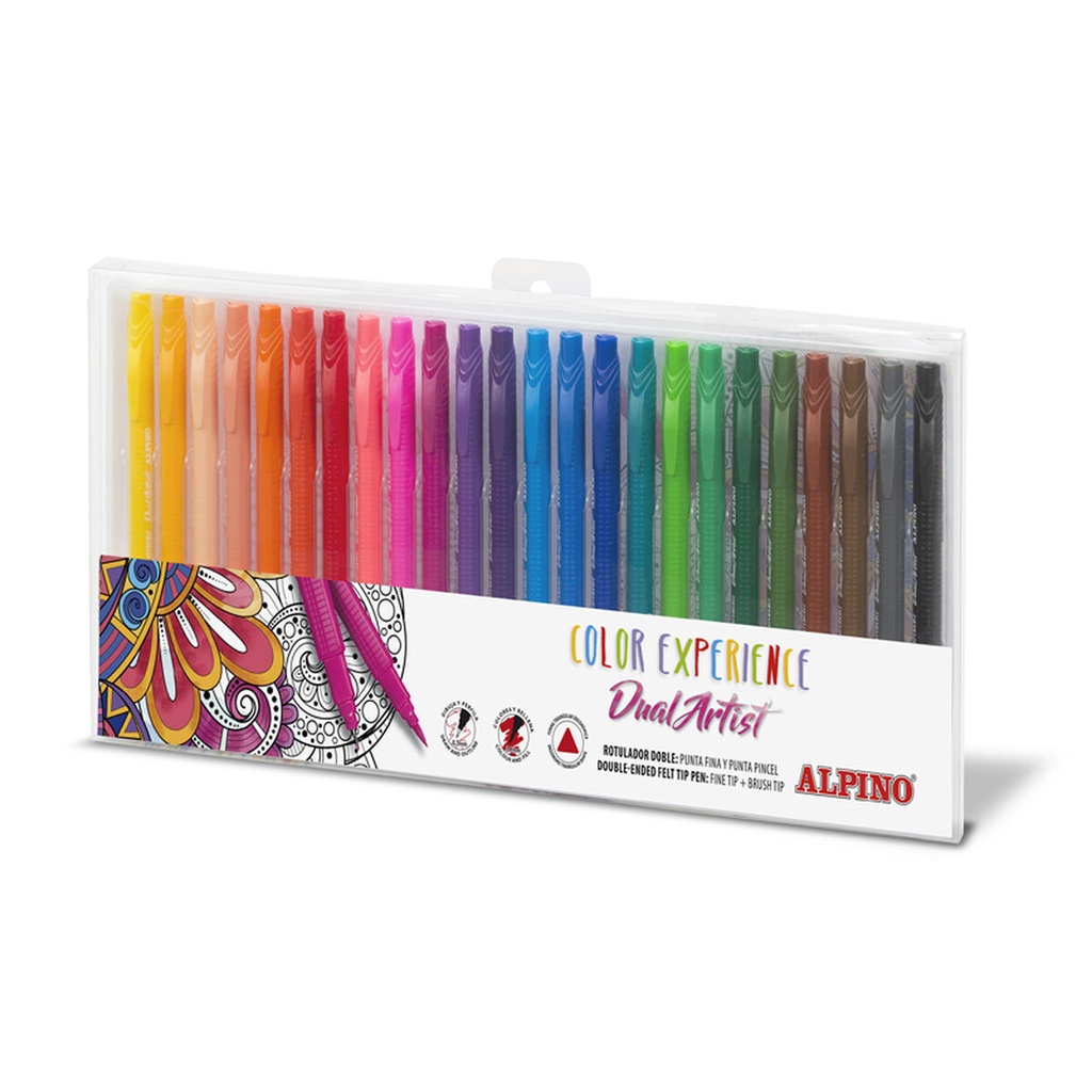Set of Felt Tip Pens Alpino AR000187 Multicolour Double-ended (24 Pieces)