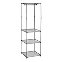 Armario ropero Kipit WR4205NB Negro Gris Hierro Plástico 43,5 x 160 x 50 cm