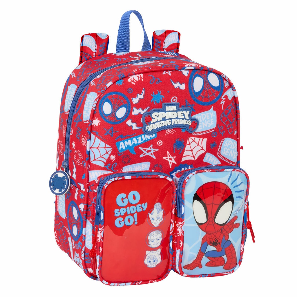 School Bag Spider-Man Rescue Blue Red 22 x 27 x 10 cm