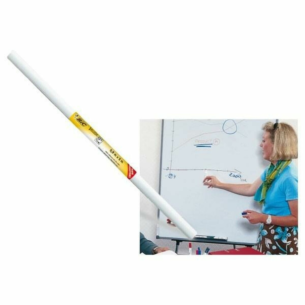 Pizarra blanca Bic 870492 Adhesivo 2 x 1 m