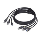 Cable adaptador Startech DDU1226-KVM-CABLE Negro 1,8 m