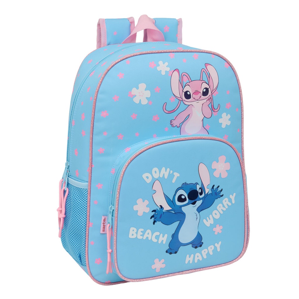 School Bag Lilo & Stitch Happy Sky blue 33 x 42 x 14 cm