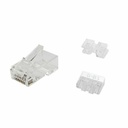 Category 6 UTP RJ45 Connector Equip 121146 Transparent 100 Units