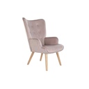 Butaca DKD Home Decor Rosa Poliéster Madera 67 x 69 x 96 cm 75 x 69 x 96 cm