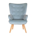 Butaca DKD Home Decor Azul Azul cielo Natural Madera Plástico 67 x 75 x 96 cm