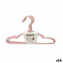 Set of Clothes Hangers Metal Silicone 9,5 x 0,3 x 18 cm (24 Units)